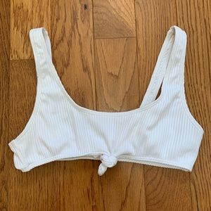 White bikini top with knot